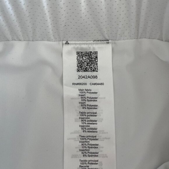 Asics Club GPX Skort/Skirt Poly Front Graphics Back Box Pleat Wht Gray Sz M NWOT - Picture 11 of 13